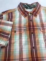 The North Face Men Shirt Short Sleeve Button Up Cotton Polyester Blend Large L - $14.80