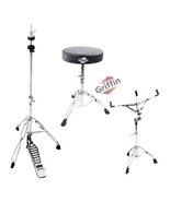 Drum Hardware Set - Hi-Hat Stand, Drummer&#39;s Throne Seat &amp; Snare Stand (3... - $121.77 CAD
