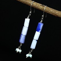 Natural Dyed Opal Gemstone Solid 925 Silver Handmade Earrings Women&#39;s Jewelry - £4.74 GBP