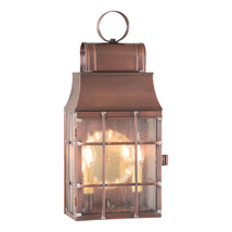 Irvin&#39;s Country Tinware Washington Wall Lantern in Antique Copper - $455.35