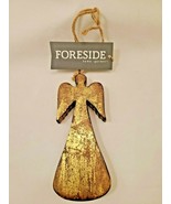 Foreside Home &amp; Garden 6 Inch Mango Wood Angel Christmas Tree Ornament Gold - $14.99