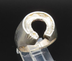 925 Sterling Silver - Vintage Carved Good Luck Horseshoe Ring Sz 10.5 - ... - $69.38