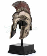 Greek Hoplite Cold Cast Bronze Helmet with Stand 8.5x11.8x21 cm /3.34x4.... - £56.92 GBP