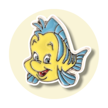 Little Mermaid Disney Tiny Pin: Flounder Smiling - $12.90