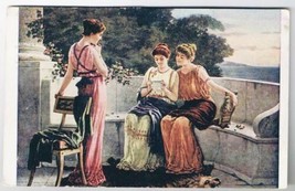 Art Postcard Three Ladies Sharing Confidences 1920 - £5.08 GBP