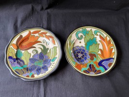 Exclusivité Lot De 2 Antique 1920 Gouda Holland Design Murale. Signé - $99.00