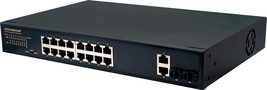 Seco-Larm NS-516UT-GAQ Enforcer 16-Port Gigabit Unmanaged PoE+ Switch - £196.72 GBP