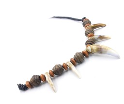 Caveman Necklace,Bone Tooth Necklace for men - £46.73 GBP