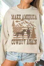 Women&#39;s Make America Cowboy Again Oversized Sweatshirt - £34.57 GBP