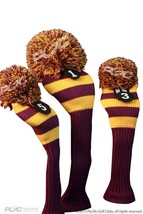 1 3 5 Majek PURPLE YELLOW golf clubs club Headcover Head covers set lsu colors - £23.02 GBP