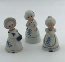 3 Collectible Jasco Merri-Bells Handcrafted Decorative Girls Each is a Bell - £11.55 GBP