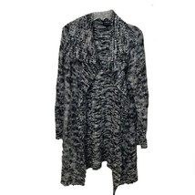 The Limited Black White Knit Long Duster Open Cardigan Sweater Womens Large - $17.00