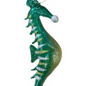 Galleries II Green Glass Seahorse Christmas Ornament - £13.14 GBP