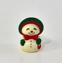 Christmas Mrs. Merry Miniature Snowman Figurine 1978 Hallmark Vintage - £11.23 GBP