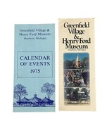 Henry Ford Museum Greenfield Village Brochure Pamphlet Dearborn Michigan... - £7.62 GBP