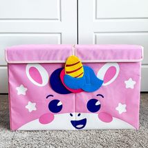 QUOKKA Toy Storage Box for Boys and Girls - 24.8x16.1x13 In Unicorn Toy Chest Or - £31.14 GBP