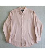 Vintage Ralph Lauren Shirt Men's 17-32/33 XL Orange Navy Gingham Check Button Up - $24.99