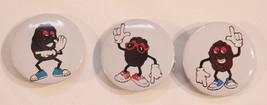 Vintage California Raisin Lot Of 3 Pinback Button 1980s Lot #1 - £7.56 GBP