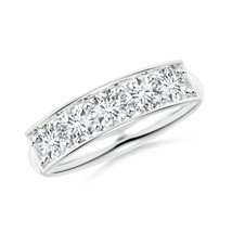 Angara Lab-Grown 1 Ct Pave Set Diamond Bar Ring with Milgrain in Sterlin... - $800.10