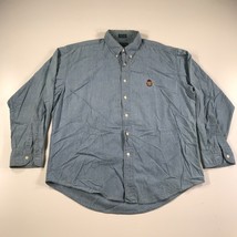 Vintage Chaps Ralph Lauren Shirt Mens L Blue Cotton Long Sleeve Button Down - £16.17 GBP