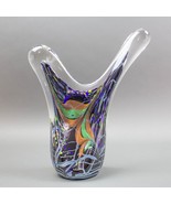 Rollin Karg 1999 Signed Dichroic Multi-Color Blown Art Glass Sculpture L... - £1,417.17 GBP