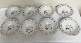 Set of 8 Farberware White Christmas Soup Cereal Bowls  #391 Babanovsky - $39.59