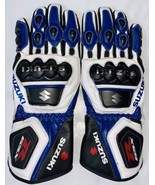 SUZUKI MotoGP Motorbike Racing Leather Gloves. ALL SIZES AVAILABLE - $69.00