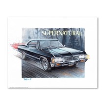 Signed SUPERNATURAL 1967 Chevrolet Impala with Logo Poster Print Wall Ar... - $449.81 MXN