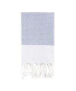 Bello Turkish Beach Towel, Blue Millefeuille, Handwoven Peshtemal, 15.75... - $14.95
