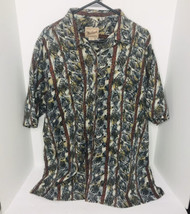 Woolrich Mens XL Short Sleeve Button Up Camp Shirt Fish Tropical Hawaiian - £15.74 GBP