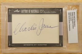 Charlie Jones Cardinals Leaf 2012 History of Baseball Cut Signature Autograph - $19.79