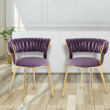 Leisure Dining Chairs with 2PC /SET - Purple - £181.84 GBP
