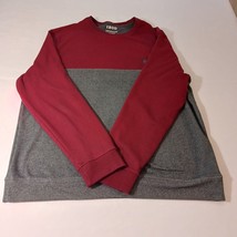 Izod Advantage Performance Stretch Men&#39;s L Red &amp; Gray Pullover Shirt Lon... - €10,07 EUR