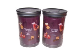 Spicy Sangria Large Tumbler Candle Two Wick 20 oz Lot of 2 Yankee Candle - £34.76 GBP