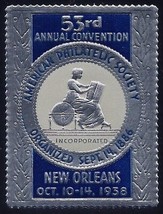 1938 - APS American Philatelic Society &quot;53rd Convention&quot; Cinderella Poster Stamp - $6.29
