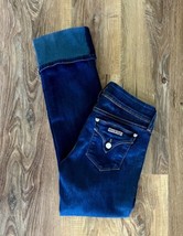 HUDSON Jeans Ginny Dark Wash 5&quot; Cuff Crop Skinny Straight Denim Size 27 EUC - £42.88 GBP