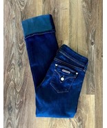 HUDSON Jeans Ginny Dark Wash 5&quot; Cuff Crop Skinny Straight Denim Size 27 EUC - £42.72 GBP