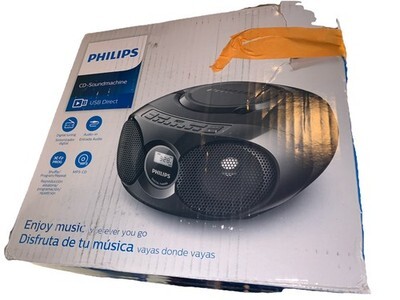 Portable Black Stereo System Boombox With Cd Player Usb Fm Radio And Headphon... Item image 6