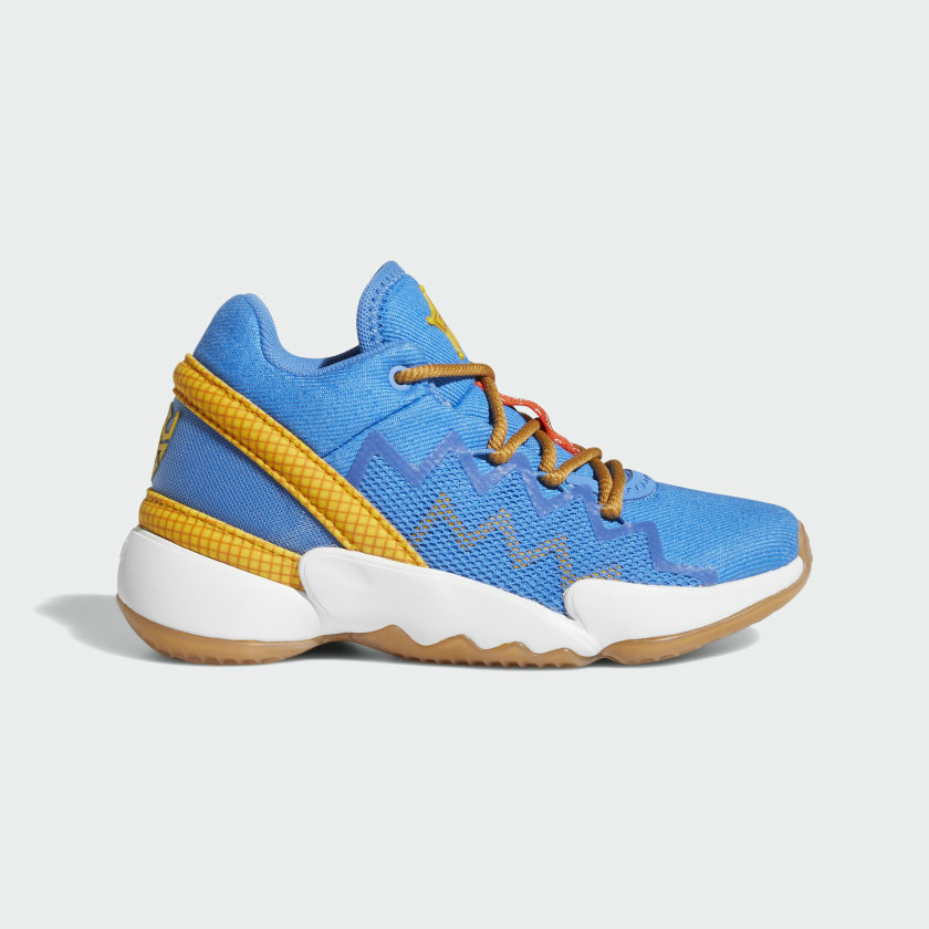 Adidas D.O.N Unisex Kids Sports Sneakers Toy Story Woody Blue/ Yellow/White - $46.08