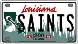 Saints Louisiana Novelty Mini Metal License Plate Tag - £11.77 GBP