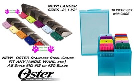 OSTER A5 STAINLESS STEEL Universal Snap On COMB SET*Fit Many Andis Clipper&Blade - $175.99