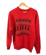 Vintage Scottie Dog Sweatshirt Large Screen Stars 80s 90s Red Christmas ... - $561.08 MXN