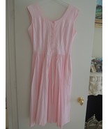 Ladies Dress Size 12 Full Circle Pink Cotton Tie Back ROBBIE BEE Midi Dress EUC - $45.59