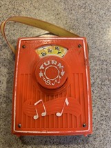Vintage 1969 Fisher Price #759 &quot;Do Re Mi&quot; Orange Music Box Pocket Radio - £7.47 GBP