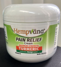 Hempvana Maximum Strength Turmeric  Pain Relief Cream 4 OZ sealed - £18.98 GBP