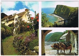 Postcard North Hill Gallantry Bower Crazy Kate&#39;s Cottage Clovelly Devon England - £2.32 GBP