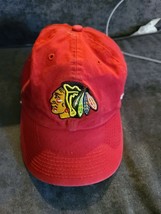 47 BRAND CHICAGO BLACKHAWKS NHL HOCKEY HAT RED EMBROIDERED ADJUSTABLE RED - £17.11 GBP