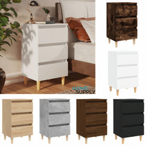 Modern Wooden Bedside Table Cabinet Nightstand With 3 Storage Drawers Sofa Unit - £40.50 GBP+