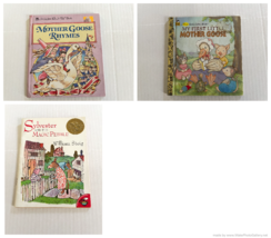 Children&#39;s Storybook Lot Golden Book Mother Goose Sylvester &amp; the Magic Pebble - £3.78 GBP