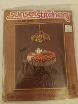 Sunset Stitchery 2695 Tea And Tiffany by Beth Reinstra Vintage Embroidery Kit - $39.99